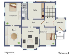 Wohnung 1 im Erdgeschoss